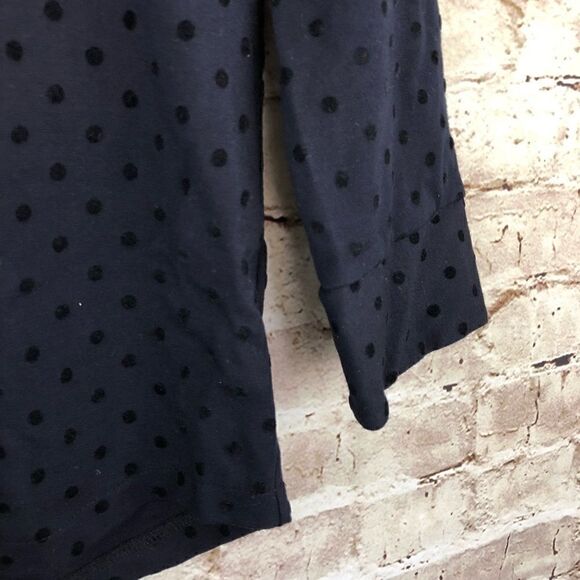 J. Crew velvet polka dot knit top keyhole blouse - Picture 3 of 5